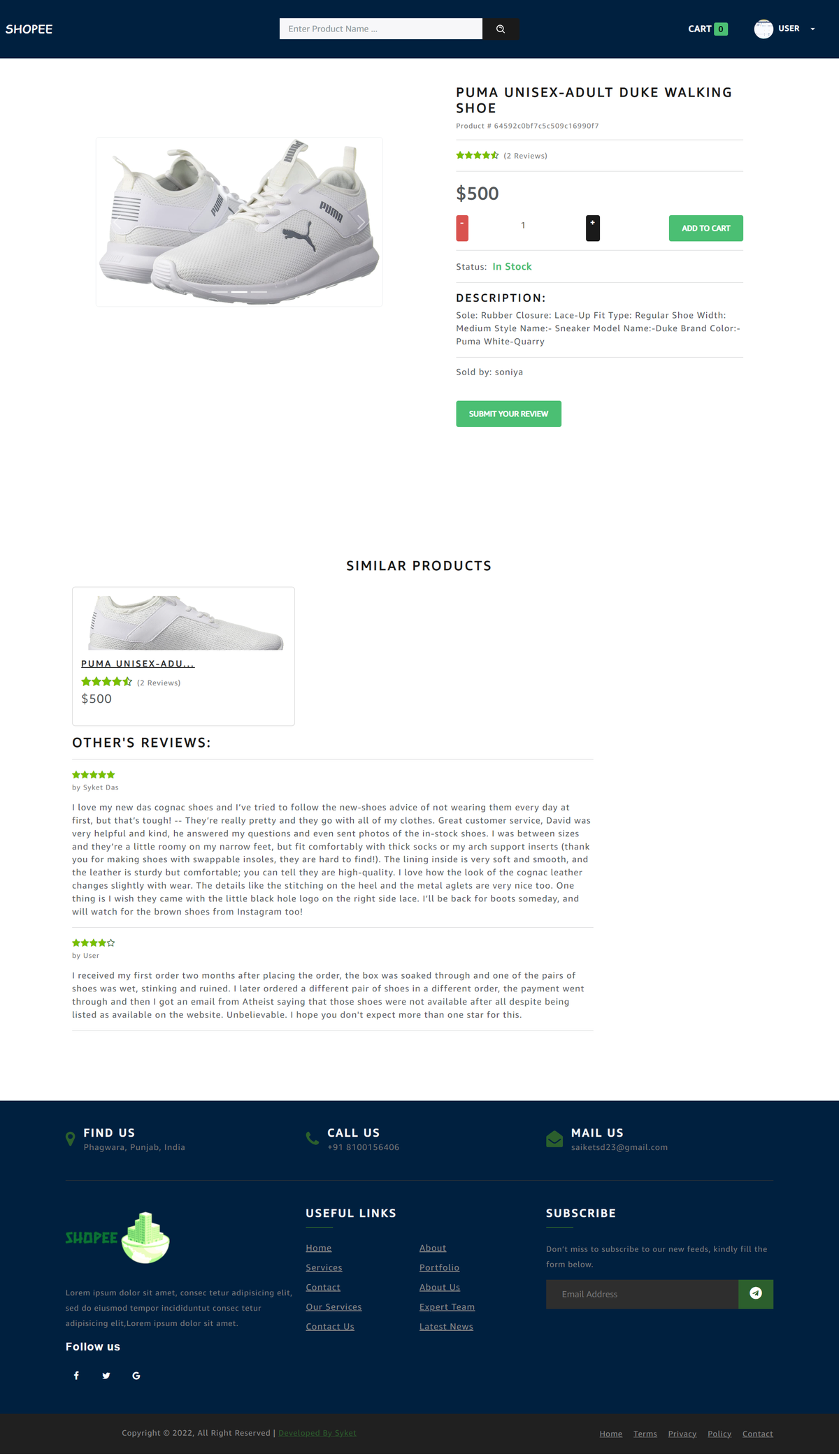 Product Details Page